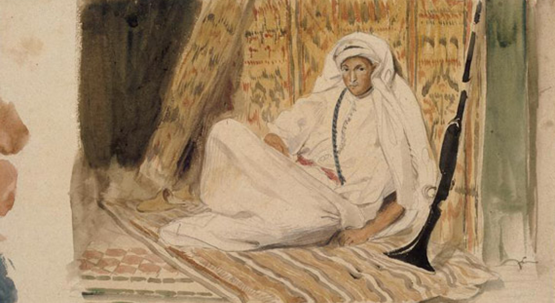 Marocain en Blanc, Eugène Delacroix