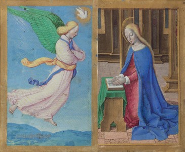 Deux feuillets d'un livre d'Heures