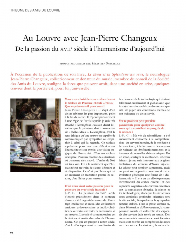 Au Louvre avec Jean-Pierre Changeux